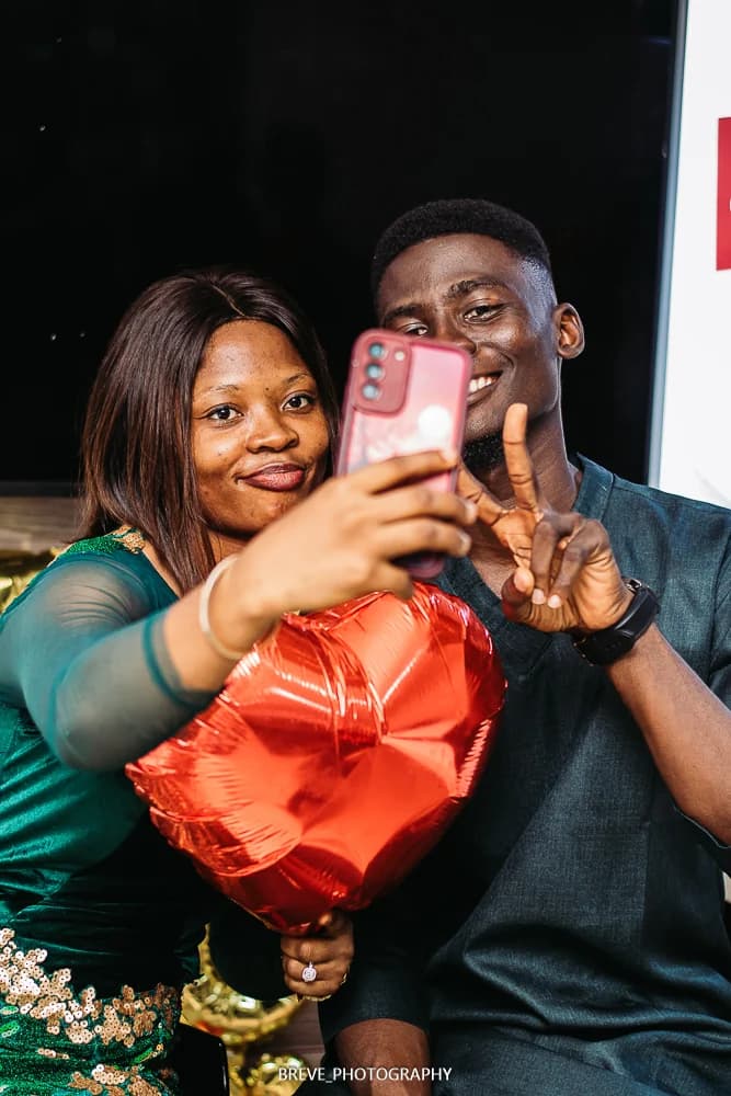 Capturing Our First Selfie as Fiancés